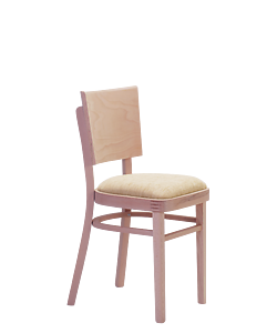 Upholstered dining chairs Linetta P, from the Czech manufacturer of bent furniture, Sádlík, Moravský Písek. Custom restaurant furniture.
